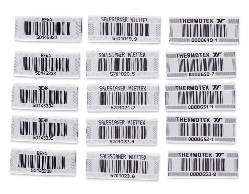 Étiquettes à code-barres tissées