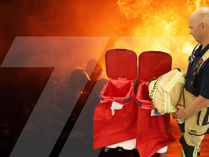 Sac à linge pour pompiers – pour vêtements d’intervention contaminés
