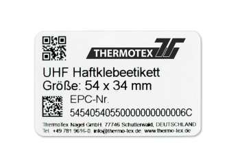 UHF Klebeetikett